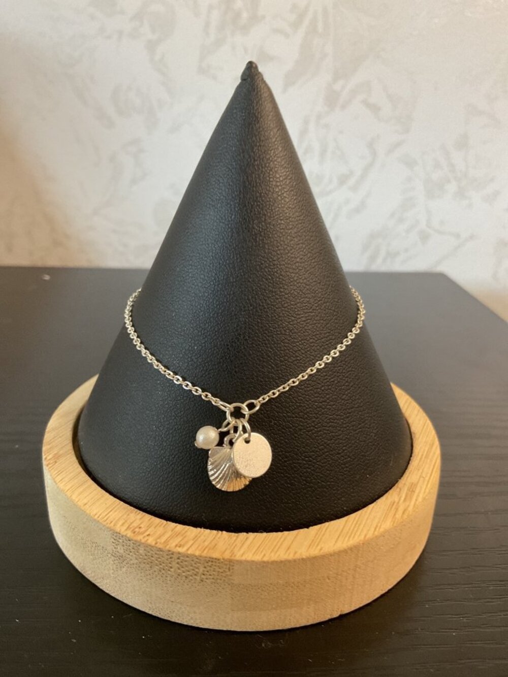 Clair's Silver Shell Pearl Charm Bracelet Dainty Coastal Beachy Aesthetic